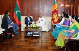 Minister of Foreign Affairs Abdulla Shahid meets with the Sri Lankan Minister of Foreign Relations Dinesh Gunawardena. PHOTO: SRI LANKAN MINISTRY OF FOREIGN RELATIONS