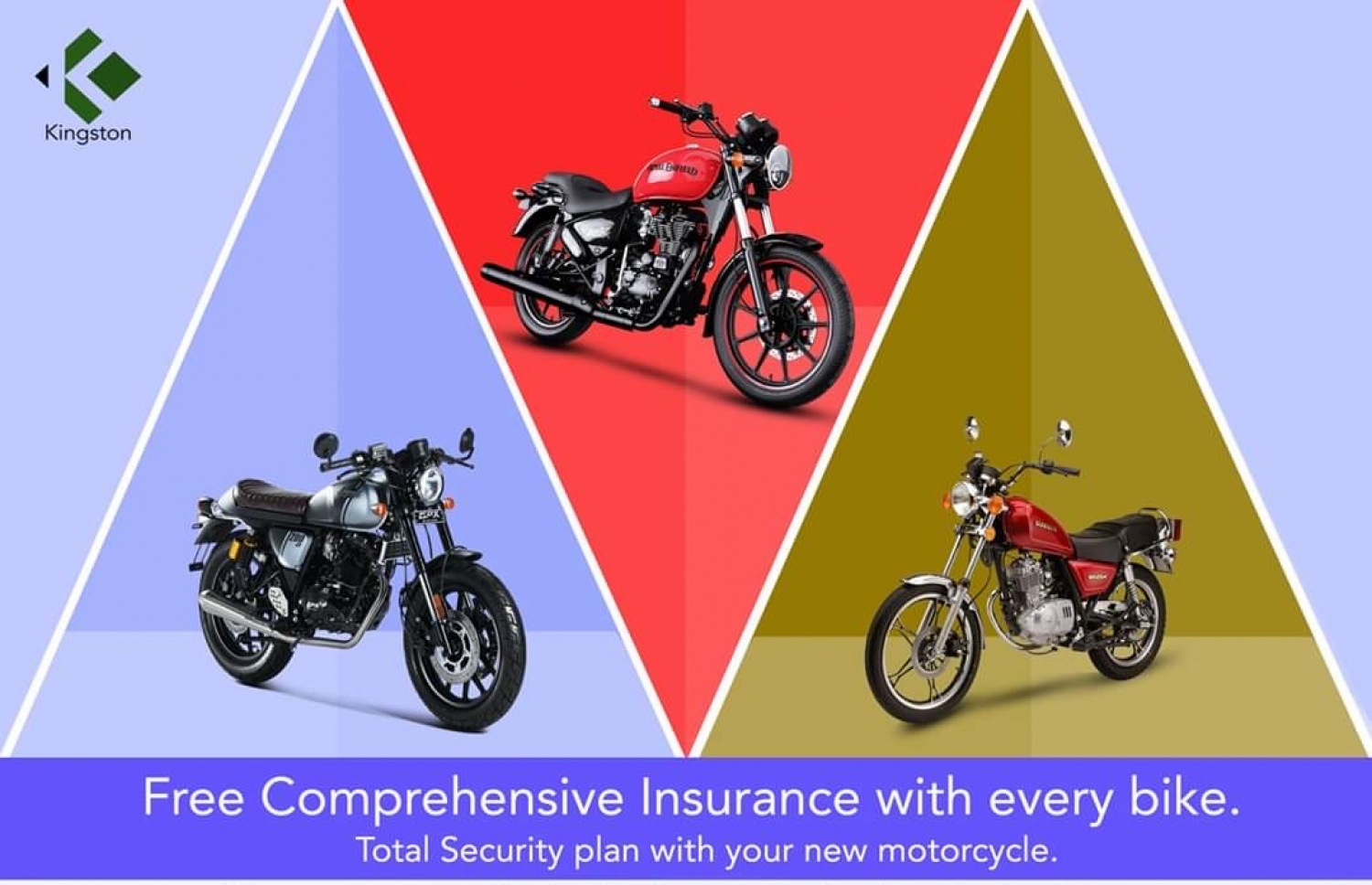 ކިންގްސްޓަން އިން ދޭ އިންޝުރެންސްއަކީ އެކި ހާދިސާތަކުން ސައިކަލް ސަލާމަތް ކޮށްދޭ އިންޝުރެންސެއް--