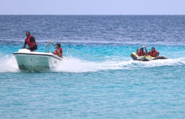 Take a stoke-filled ride across Summer Island Maldives' endless blue lagoon. PHOTO: HAWWA AMAANY ABDULLA / THE EDITION