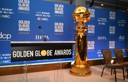 Golden Globe trophies are set on stage ahead of the 77th Annual Golden Globe Awards nominations announcement at the Beverly Hilton hotel in Beverly Hills on December 9, 2019. (Photo by Robyn BECK / AFP)
