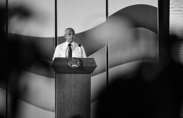 President Ibrahim Mohamed Solih during the event marking the 39th National Fishermen's Day at convention centre Dharubaaruge. PHOTO: PRESIDENT'S OFFICE
