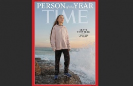 This handout image released on December 11, 2019 courtesy of Time shows the Time person of the Year December 23/December 30, 2019 cover with Greta Thunberg. - Greta Thunberg, the Swedish teenager who became the voice of conscience for a generation facing the climate change emergency, was announced December 11, 2019 as Time magazine's 2019 Person of the Year. The 16-year-old first hit the headlines for her solo strike against global warming outside Sweden's parliament last year."We can't just continue living as if there was no tomorrow, because there is a tomorrow. That is all we are saying," Thunberg told Time. (Photo by Evgenia ARBUGAEVA / TIME / AFP) / RESTRICTED TO EDITORIAL USE - MANDATORY CREDIT "AFP PHOTO /EVGENIA ARBUGAEVA FOR TIME " - NO MARKETING - NO ADVERTISING CAMPAIGNS - DISTRIBUTED AS A SERVICE TO CLIENTS