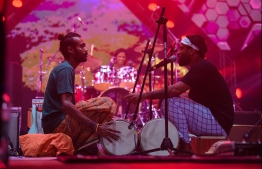 Local storytelling collective 'Baburu Seenu' enticed its audience with its trance inducing audio-visual journey. PHOTO: HUSSAIN WAHEED
