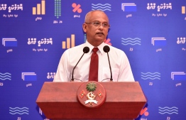 President Ibrahim Mohamed Solih speaks at the Councillors Conference 'Viavathi Raajje', held at Crossroads Maldives from December 15-16, 2019. PHOTO: NISHAN ALI / MIHAARU
