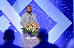 Minister of Tourism Ali Waheed at the 'Burabi' event. PHOTO: NISHAN ALI / MIHAARU