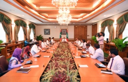 President Ibrahim Mohamed Solih meets the Cabinet on December 17, 2019. PHOTO/PRESIDENT'S OFFICE