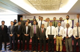 Representatives of the Ministry of Environment, Minister of National Planning and Infrastructure Mohamed Aslam and senior representatives of the Asian Development Bank. PHOTO: MINISTRY OF ENVIRONMENT