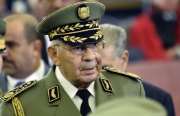 Lieutenant general Ahmed Gaid Salah, Algerian armed forces chief, attends the formal presidential swearing-in ceremony in the capital Algiers on December 19, 2019. - The 74-year-old Tebboune, a former prime minister seen as close to the country's powerful military chief, reportedly garnered 58.13 percent of votes in the first ballot of a highly contested presidential election, according to the announced final results. He said after his victory he was ready for dialogue with a months-long protest movement that toppled his predecessor Abdelaziz Bouteflika. (Photo by RYAD KRAMDI / AFP)