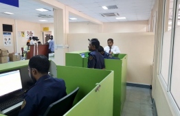 Maldives Immigration officers seen in operation at Velana International Airport. PHOTO: MALDIVES IMMIGRATION