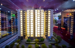 A model of an apartment complex. PHOTO/MIHAARU