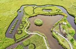 Aerial view of Mathikilhi eco garden, in S.Hulhumeedhoo. PHOTO: HAWWA AMAANY ABDULLA / THE EDITION
