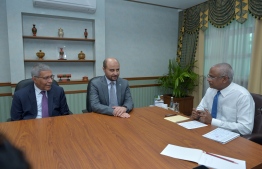 OPEC Director General conducting a meeting with President Ibrahim Mohamed Solih. PHOTO: PRESIDENT'S OFFICE