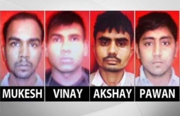 The four men convicted of gang-raping and murdering Jyoti Singh in 2012. 