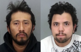 These booking photos released by the San Jose, California, Police Department (SJPD) on January 16, 2020, show (L-R) Albert Thomas Vasquez, Antonio Quirino Salvador, and Hediberto Gonzalez Avarenga. - A 14-year-old girl kidnapped in California used the Snapchat social network to ask her friends to call the police, who accessed her location through the application. San Jose police said in a statement January 14, 2020, they found the teenager in a motel room, where they also arrested Albert Thomas Vasquez, 55, on charges of rape and kidnapping. The alleged aggressor counted on the help of the two other men, arrested for kidnapping and conspiracy. PHOTO: HO / SAN JOSE POLICE DEPARTMENT / AFP