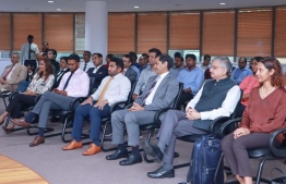 Minister of Health Abdulla Ameen (C-L), Indian Ambassador to Maldives (C-R) Sunjay Sudhir and representatives of the Health Ministry, All India Institute of Medical Sciences (AIIMS) and participating doctors during the one -day workshop. PHOTO: MINISTRY OF HEALTH