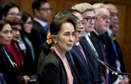 Myanmar leader Aung San Suu Kyi at the International Court of Justice at The Hague to defend Myanmar against genocide allegations. Photo: AFP/Koen Van Weel