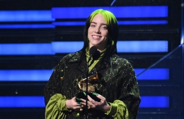 US singer-songwriter Billie Eilish accepts the award for Song Of The Year for "Bad Guy" during the 62nd Annual Grammy Awards on January 26, 2020, in Los Angeles. PHOTO: ROBYN BECK  / AFP