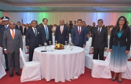 State dignitaries from Maldives and India attending the celebration held for 71st Republic Day of India celebrations. PHOTO: FOREIGN MINISTRY