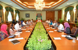 President Ibrahim Mohamed Solih meets the Cabinet and relevant authorities to discuss the preventive measures to be taken in Maldives, over the Novel Coronavirus outbreak in China. PHOTO/PRESIDENT'S OFFICE