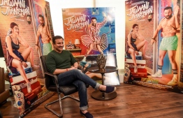 In this photograph taken on January 20, 2020, Bollywood actor Saif Ali Khan reacts as he speaks during an interview with AFP in Mumbai. - Saif Ali Khan, bonafide Bollywood royalty and star of Netflix hit "Sacred Games", says India's massive film industry does not need international audiences to thrive. But that may not be a good thing, he cautions. (Photo by Indranil MUKHERJEE / AFP) / 