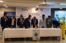 The International Joint Meeting hosted by the Rotary club of Male'. PHOTO: RCM