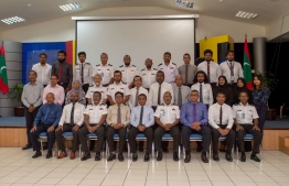 Participants of the Uligan Yacht Symposium pose for a photo. PHOTO: MALDIVES CUSTOMS SERVICE