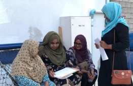 Officials of Ministry of Health providing information about the novel coronavirus (2019-nCoV) during door-to-door programmes conducted in islands. PHOTO: HEALTH MINISTRY