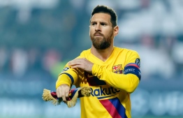 Barcelona captain Lionel Messi confirmed the players will take a 70 per cent pay cut during Spain's state of alarm. PHOTO: AFP
