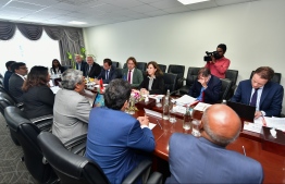 Opening segment of the Senior Officials' Meeting Between Maldives and the European Union, held at the Foreign Ministry, on February 9, 2020. PHOTO: NISHAN ALI / MIHAARU