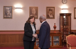 President Solih meets EEAS Managing Director Paola Pampaloni. PHOTO: PRESIDENT'S OFFICE
