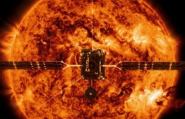 (FILES) This file handout illustration image provided by NASA and obtained February 3, 2020 shows the Solar Orbiter. - The European Space Agency is set to embark upon one of its most ambitious projects to date, with the launch late February 9, 2020 from Florida's Cape Canaveral of its Solar Orbiter probe bound for the Sun. The mission, due to blast off from the Kennedy Space Center at 11:03 pm (0403 GMT Monday), is set to last up to nine years.Scientists say the craft, developed in close cooperation with NASA, is expected to provide unprecedented insights into the Sun's atmosphere, its winds and its magnetic fields. (Photo by Handout / NASA / AFP) / 