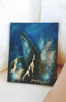 Artwork titled 'Reach for the Sky' from Samiyya's 'Youniverse' collection. PHOTO: SAM