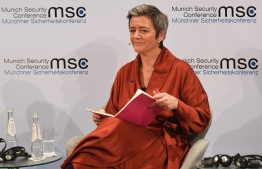 The Danish Commissioner and Vice-President of the European Commission Margrethe Vestager takes part in a panel discussion at the 56th Munich Security Conference (MSC) in Munich, southern Germany, on February 14, 2020. - The 2020 edition of the Munich Security Conference (MSC) takes place from February 14 to 16, 2020. (Photo by Christof STACHE / AFP)