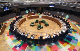 European Union leaders on the second day of a special European Council summit in Brussels on February 21, 2020, held to discuss the next long-term budget of the European Union (EU). PHOTO: AFP