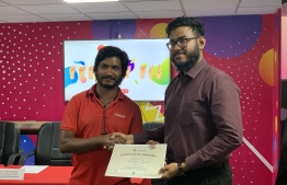 Ooredoo Maldives launches 'Mashaa Eku', a special postpaid package for the deaf community, on February 25, 2020. PHOTO/MIHAARU