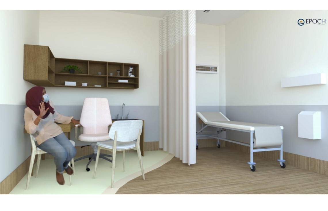 ދ. ކުޑަހުވަދޫގައި ސަރުކާރުން އިމާރާތް ކުރާ އާ ހޮސްޕިޓަލްގައި މީހުން ބަލާ ކޮޓަރިއެއްގެ ކުރެހުމެއް: މި ހޮސްޕިޓަލް އިމާރާތް ކުރަނީ ކުޑަހުވަދޫގައި އަލަށް ހިއްކި ސަރަހައްދުގައި.