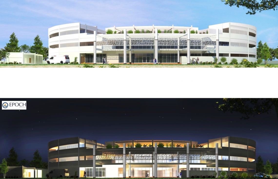 ދ. ކުޑަހުވަދޫގައި ސަރުކާރުން އަޅާ އާ ހޮސްޕިޓަލްގެ އިމާރާތް ދުވާލާއި ރޭގަނޑު ފެންނަ ގޮތުގެ ކުރެހުމެއް: މި ހޮސްޕިޓަލް އިމާރާތް ކުރަނީ ކުޑަހުވަދޫގައި އަލަށް ހިއްކި ސަރަހައްދުގައި.