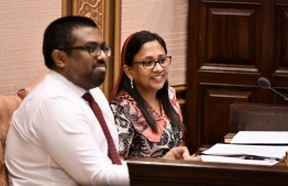 Minister of Fisheries, Marine Resources and Agriculture, Dr Zaha Waheed during the Parliament session held on March 2, 2020. PHOTO: PARLIAMENT
