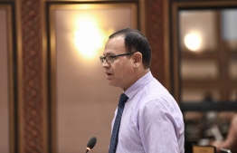 MP Adam Shereef speaks at a parliament sitting. PHOTO/MAJLIS