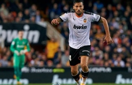 Ezequiel Garay of Valencia has become the first La Liga player to test positive for coronavirus. PHOTO: GETTY IMAGES