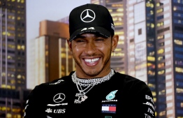 Mercedes' British driver Lewis Hamilton attends a press conference at the Albert Park circuit ahead of the Formula One Australian Grand Prix in Melbourne on March 12, 2020. (Photo by William WEST / AFP) / -- IMAGE RESTRICTED TO EDITORIAL USE - STRICTLY NO COMMERCIAL USE --