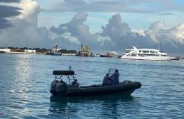 [File] Police patrolling Hulhumale' harbor