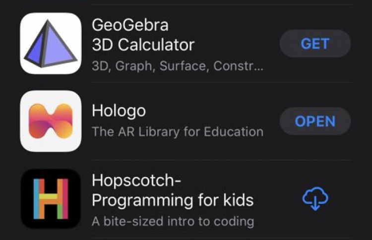 އެޕަލް އިން ލިސްޓުކުރި އެޕްތަކުގެ ތެރޭ ރާއްޖޭގެ ހޮލޯގޯ