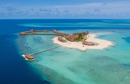 An aerial image of Cinnamon Velifushi Maldives in Vaavu Atoll. PHOTO: CINNAMON VELIFUSHI MALDIVES