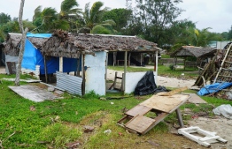 Badly damaged buildings are pictured near Vanuatu's capital of Port Vila on April 7, 2020, after Tropical Cyclone Harold swept past and hit islands to the north. - The deadly cyclone destroyed much of Vanuatu's second-largest town Luganville,  275 kms (170 miles) north of Port Villa, but early warnings appeared to have prevented mass casualties in the Pacific nation, with some residents sheltered in caves to stay safe, aid workers said on April 7. PHOTO: PHILIPPE CARILLO / AFP