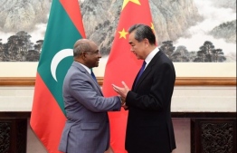 Minister of Foreign Affairs Adbyla Shahid and his Chinese Minister of Foreign Affairs Wang Yi. PHOTO: MINISTRY OF FOREIGN AFFAIRS