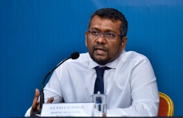Minister of Economic Affairs Fayyaz Ismail  briefing the press. PHOTO: AHMED AWSHAN ILYAS