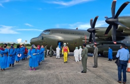 Foreign ministry employees along with aviation teams, collaborate with their counterparts in Bangladesh to repatriate Maldivians stranded in the country while also bringing in a team of medical experts to assist with Maldives' efforts to contain the spread of COVID-19. PHOTO: MFA