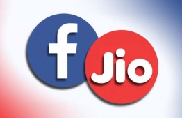 Logos for Facebook and Jio.