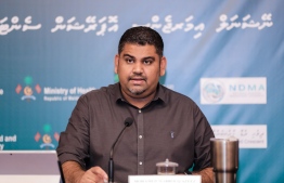 President's Office's Undersecretary Mabrouq Abdul Azeez speaking at the press briefing held by National Emergency Operations Centre (NEOC). PHOTO: NEOC